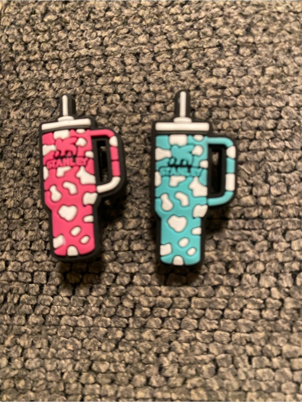Stanley Pink and Teal Tumbler Croc Charms Set